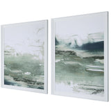 Wall Art Emerald Daze Abstract Prints, Set/2
