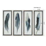 Wall Art Feathered Beauty Prints, S/4