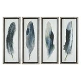 Wall Art Feathered Beauty Prints, S/4