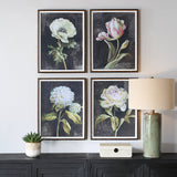 Wall Art Florals On Black Framed Prints // Set of 4