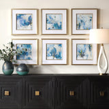 Wall Art Fresh Start Blue Abstract Prints // Set of 6
