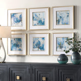 Wall Art Fresh Start Blue Abstract Prints // Set of 6