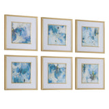 Wall Art Fresh Start Blue Abstract Prints // Set of 6