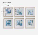 Wall Art Fresh Start Blue Abstract Prints // Set of 6