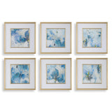 Wall Art Fresh Start Blue Abstract Prints // Set of 6