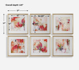 Wall Art Fresh Start Red Abstract Prints // Set of 6