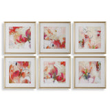 Wall Art Fresh Start Red Abstract Prints // Set of 6