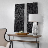 Wall Art Gathered Teak Black Wood Wall Decor