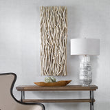 Wall Art Gathered Teak Bleached Wood Wall Decor