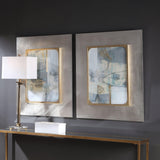 Wall Art Gilded Whimsy Abstract Prints, S/2