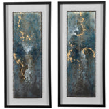 Wall Art Glimmering Agate Abstract Prints, S/2