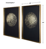 Wall Art Gold Rondure Framed Prints, S/2