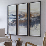 Wall Art Graphite Horizon Framed Prints, Set/3