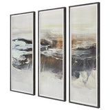Wall Art Graphite Horizon Framed Prints, Set/3