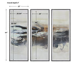Wall Art Graphite Horizon Framed Prints, Set/3