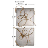 Wall Art Harmony Metal Wall Art, S/2