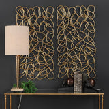 Wall Art In The Loop Gold Wall Art S/2