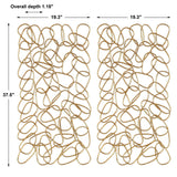 Wall Art In The Loop Gold Wall Art S/2