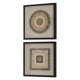 Wall Art Intertwine Knit Paper Shadow Box // Set of 2