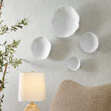Wall Art Lucky Coins White Metal Wall Bowls // Set of 4