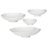 Wall Art Lucky Coins White Metal Wall Bowls // Set of 4