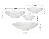 Wall Art Lucky Coins White Metal Wall Bowls // Set of 4