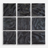 Wall Art Malosi Black Wood Wall Decor // Set of 9