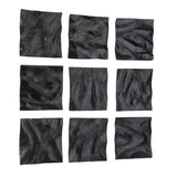 Wall Art Malosi Black Wood Wall Decor // Set of 9