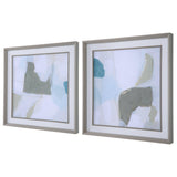 Wall Art Mist Shapes Framed Prints, Set/2
