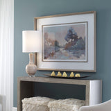 Wall Art Morning Lake Watercolor Framed Print