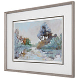 Wall Art Morning Lake Watercolor Framed Print