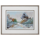 Wall Art Morning Lake Watercolor Framed Print