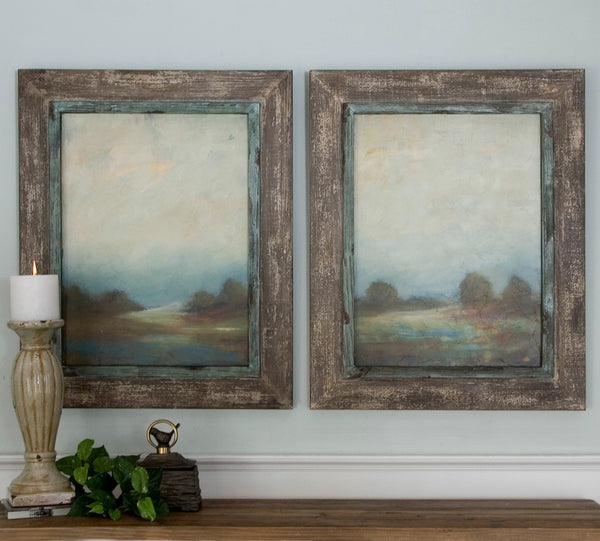 Wall Art Morning Vistas Framed Art, S/2