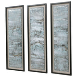 Wall Art Ocean Swell Painted Metal Art, S/3, 3 Cartons