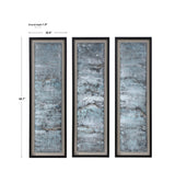 Wall Art Ocean Swell Painted Metal Art, S/3, 3 Cartons