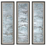 Wall Art Ocean Swell Painted Metal Art, S/3, 3 Cartons