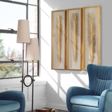 Wall Art Palma Gold Leaf Shadow Box Set/3