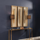 Wall Art Palma Gold Leaf Shadow Box Set/3