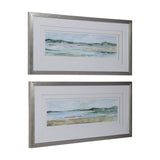 Wall Art Panoramic Seascape Framed Prints Set/2