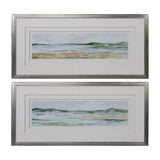 Wall Art Panoramic Seascape Framed Prints Set/2