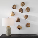 Wall Art Pebbles Blonde Wood Wall D残or, S/9
