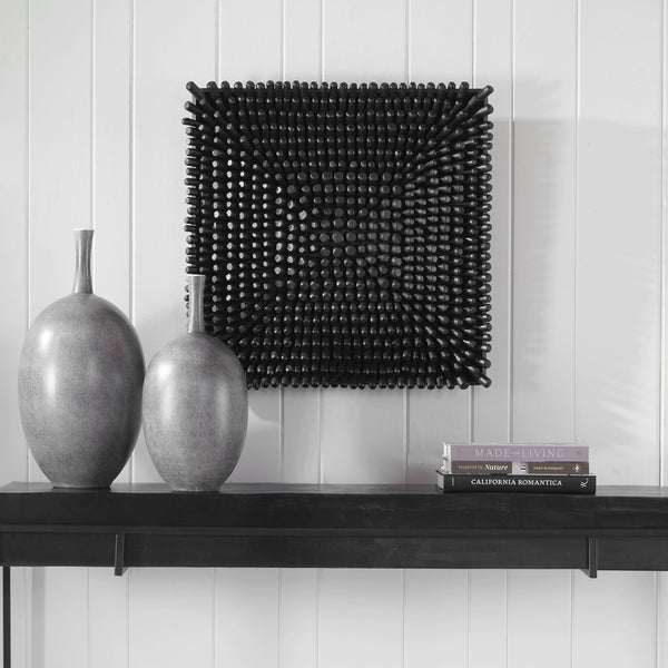 Wall Art Portside Black Wood Wall Panel