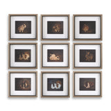 Wall Art Resting Bunny Framed Prints // Set of 9