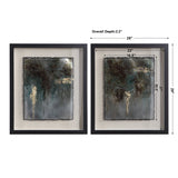 Wall Art Rustic Patina Framed Prints, Set/2