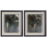 Wall Art Rustic Patina Framed Prints, Set/2