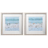 Wall Art Sea Glass Sandbar Framed Prints, Set/2