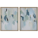 Wall Art Seabreeze Abstract Framed Canvas Prints Set/2