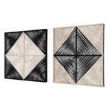 Wall Art Seeing Double Rope Wall Squares, S/2