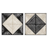 Wall Art Seeing Double Rope Wall Squares, S/2