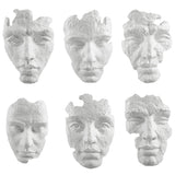Wall Art Self-Portrait White Mask Wall Decor // Set of 6